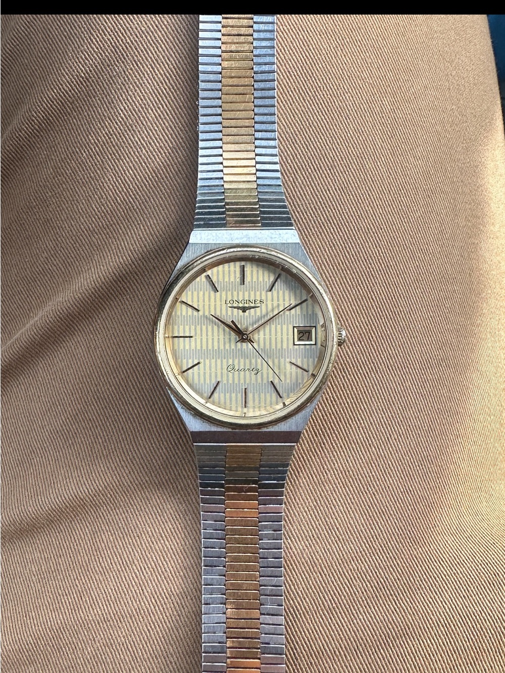 Longines Two-Tone Bracelet Watch with Champagne Dial